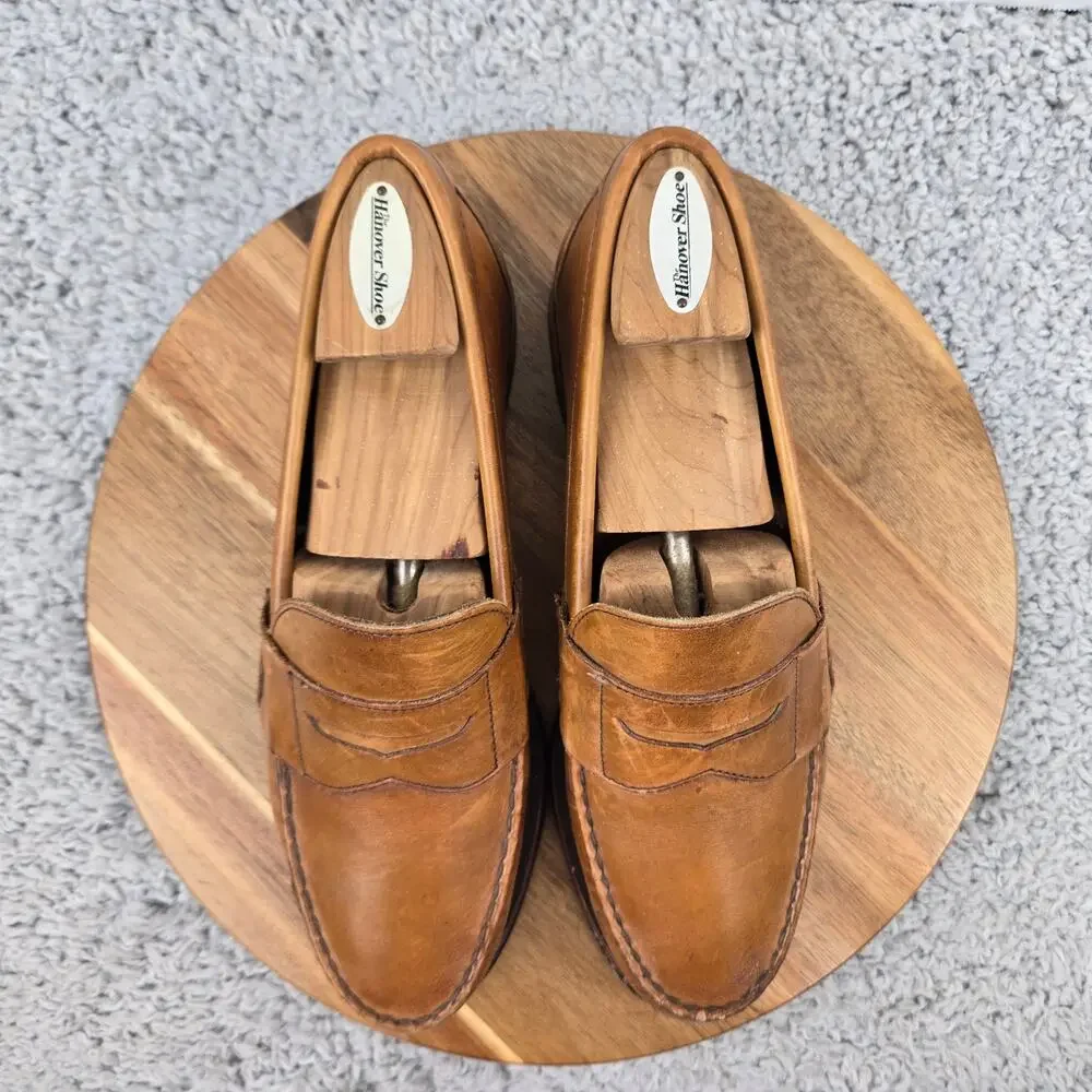 Allen Edmonds Mens 8.5D Cavanaugh Brown Leather Casual Office Penny Loafer